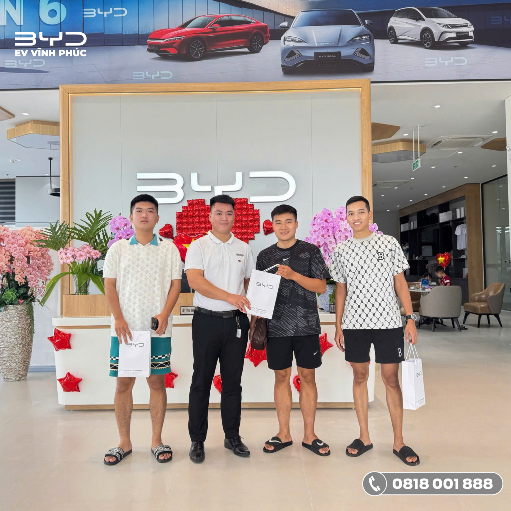 Nhận ngay quà tặng khi tham gia lái thử xe BYD cùng BYD Vĩnh Phúc