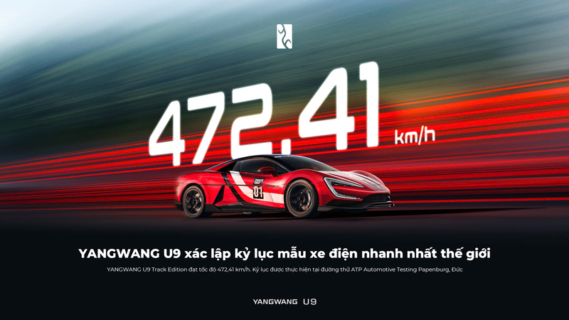 YangWang U9 Track Edition – Siêu xe điện của BYD phá vỡ kỷ lục tốc độ thế giới