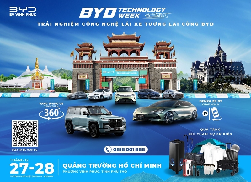 BYD Bùng Nổ Công Nghệ Tại Phú Thọ – Trải Nghiệm Chạm & Lái Tương Lai Xe Điện 2025