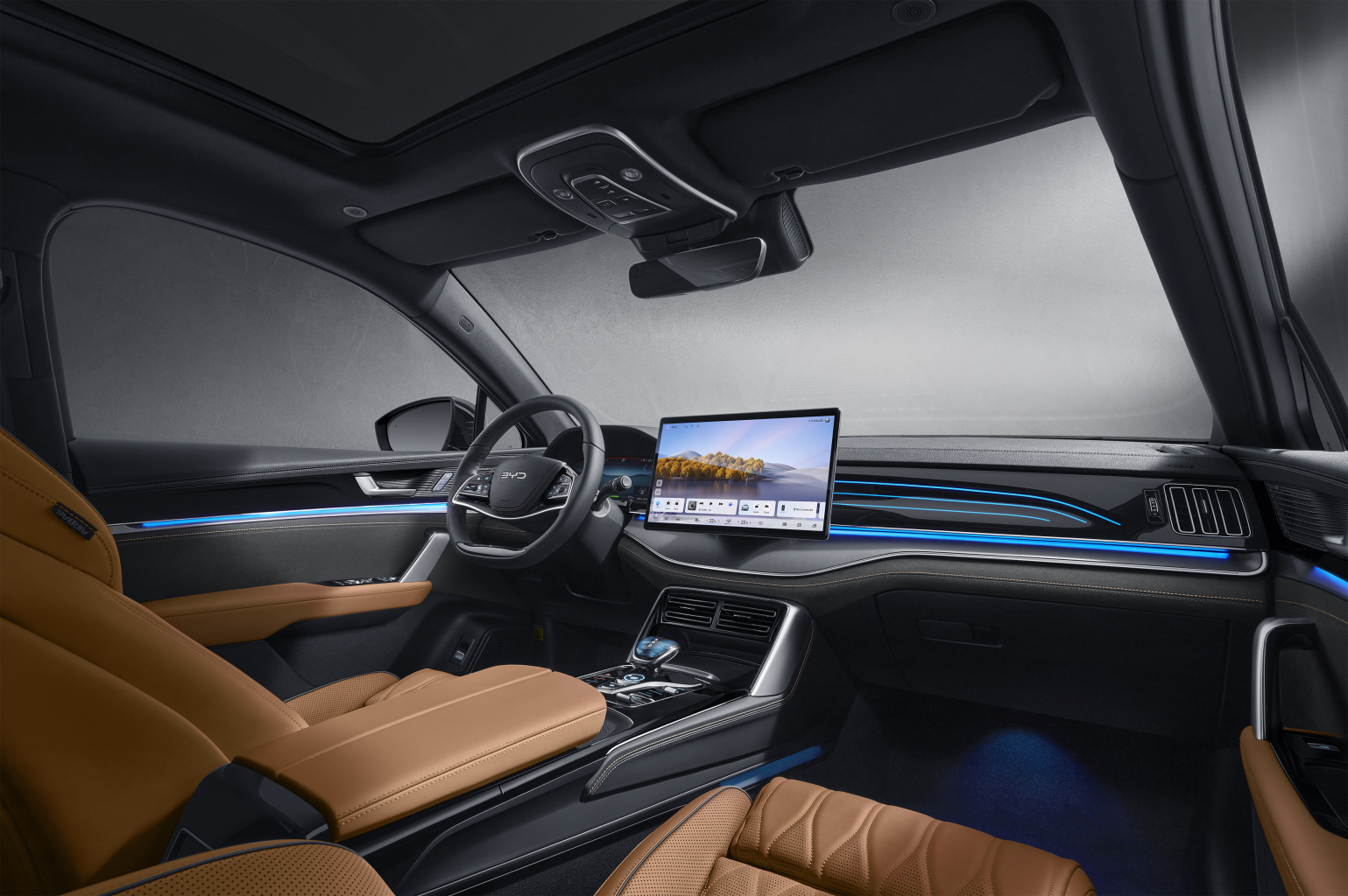 BYD SEALION 8 - Nội thất - Màn hình trung tâm cỡ lớn xoay linh hoạt